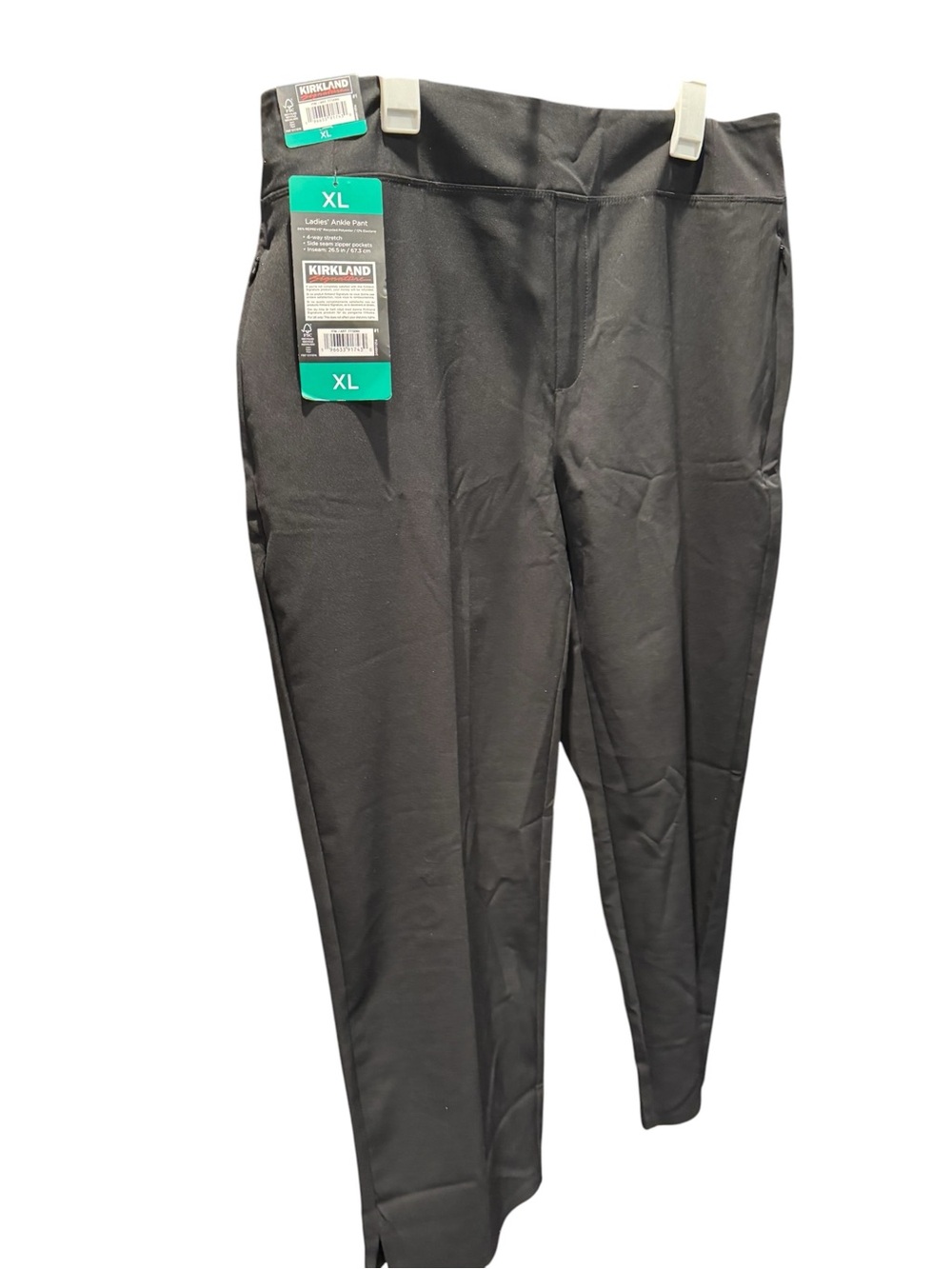 Kirkland Signature Women's Black Cropped Stretch Pants